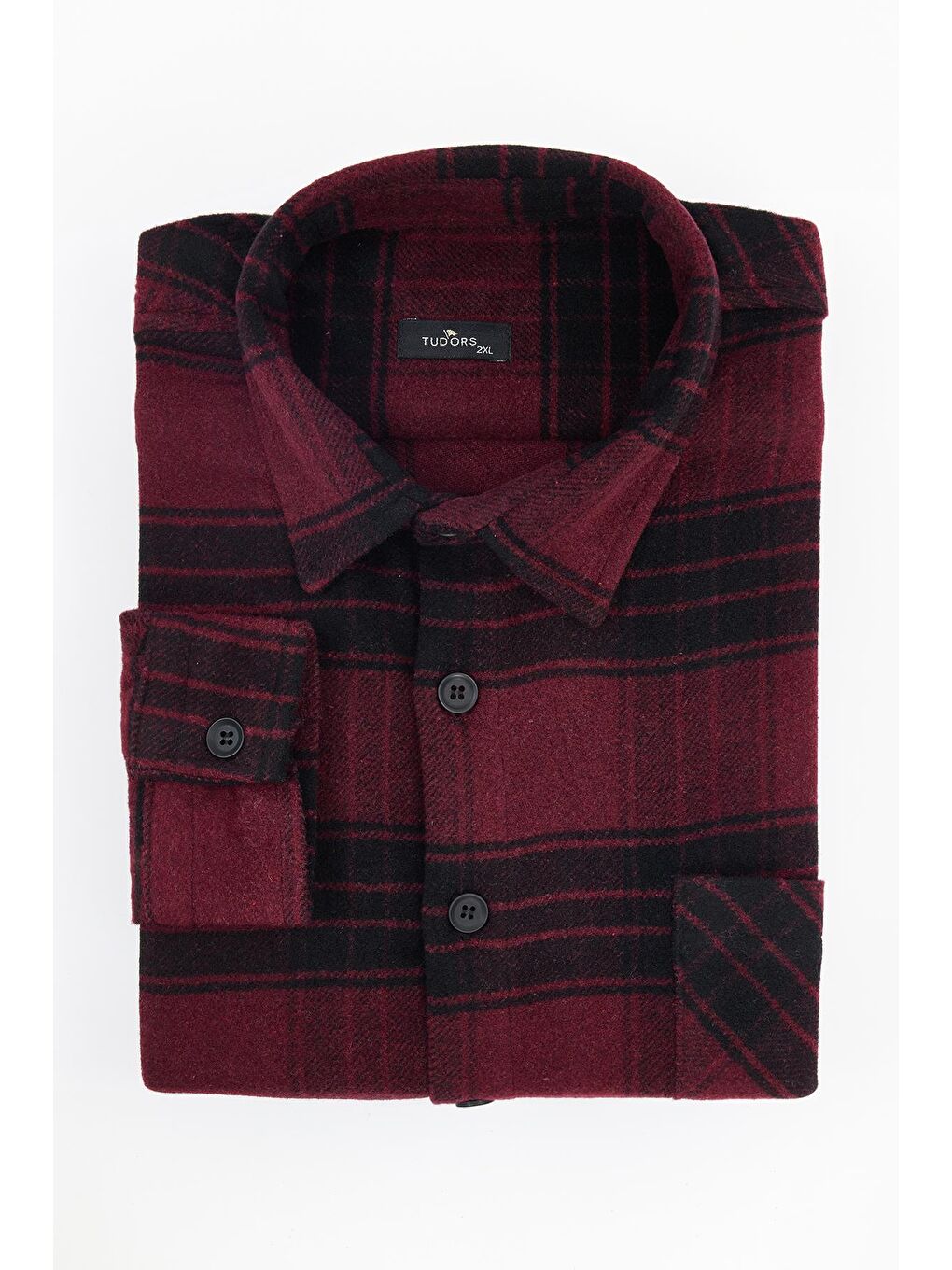 Karışık Erkek Big Size Büyük Beden Uzun Kollu Cepli Kareli Kışlık Oduncu Gömlek