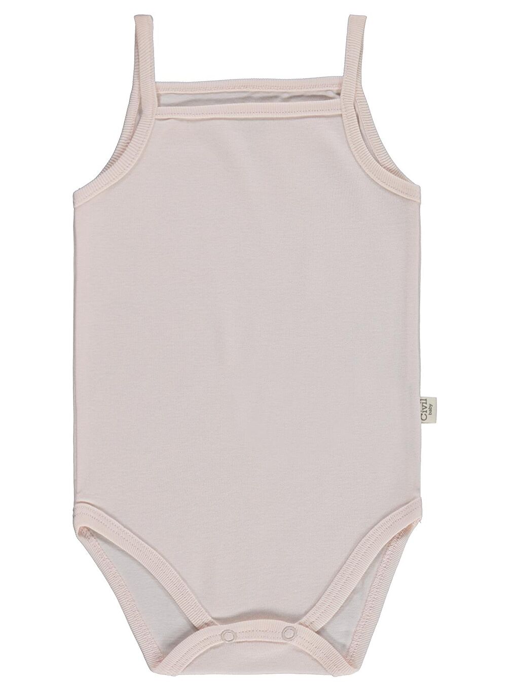 Baby Çizgili İp Askılı 3 Lü 0-36 Ay Çıtçıtlı Badi - Pembe 9-12 Ay-4