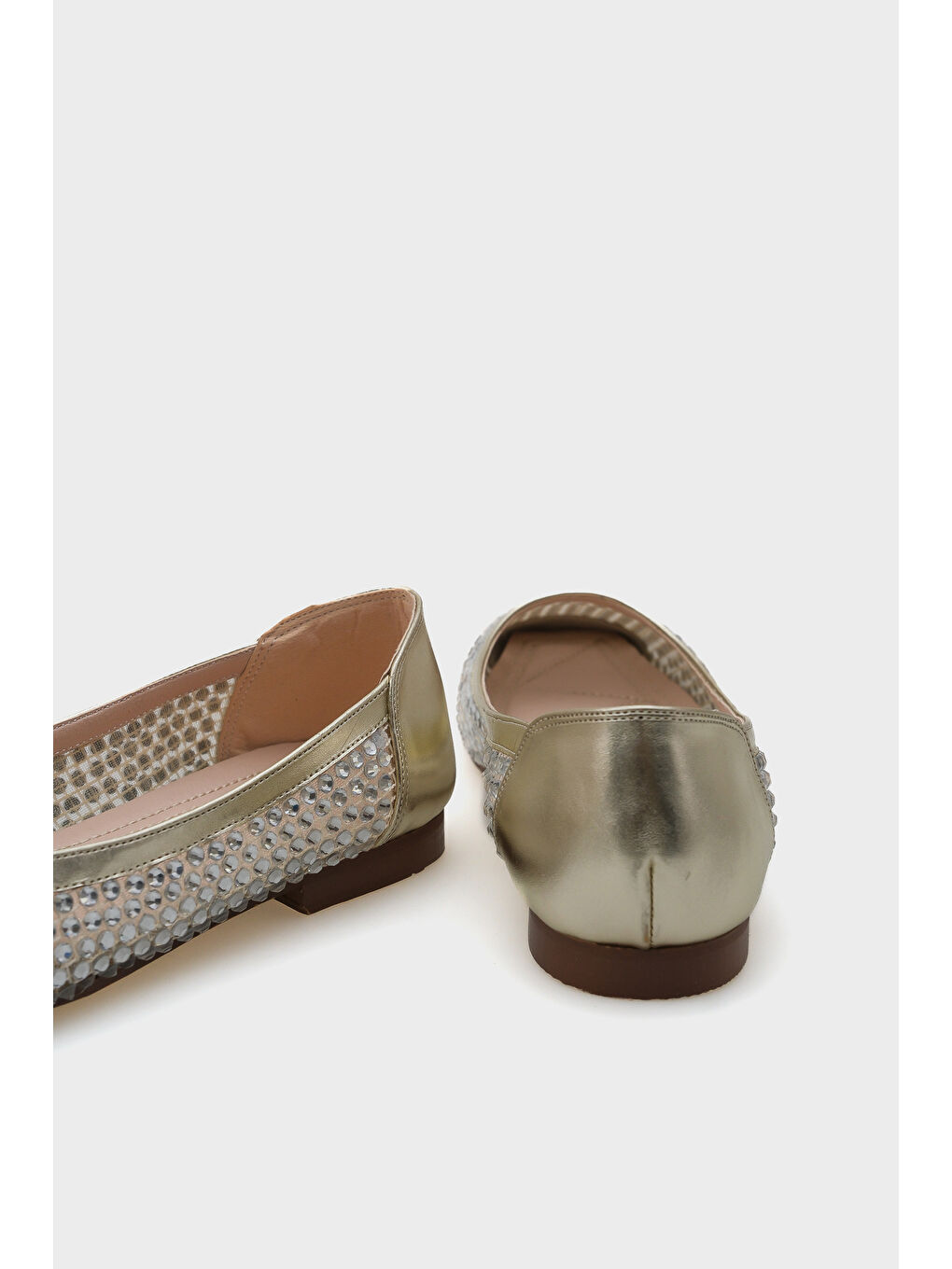 Sarı Abra Fileli Taşlı Kadın Babet-3