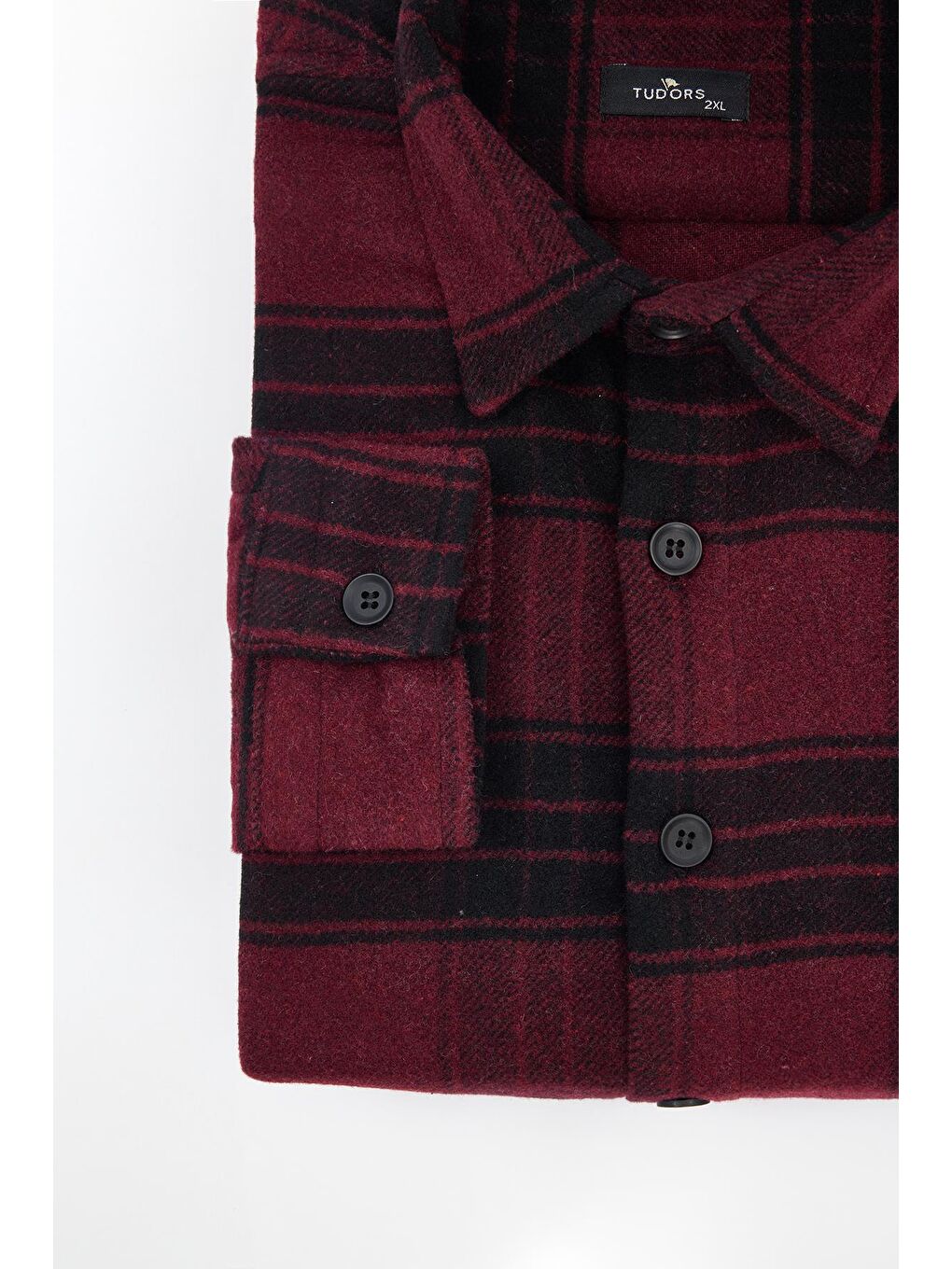 Karışık Erkek Big Size Büyük Beden Uzun Kollu Cepli Kareli Kışlık Oduncu Gömlek-3