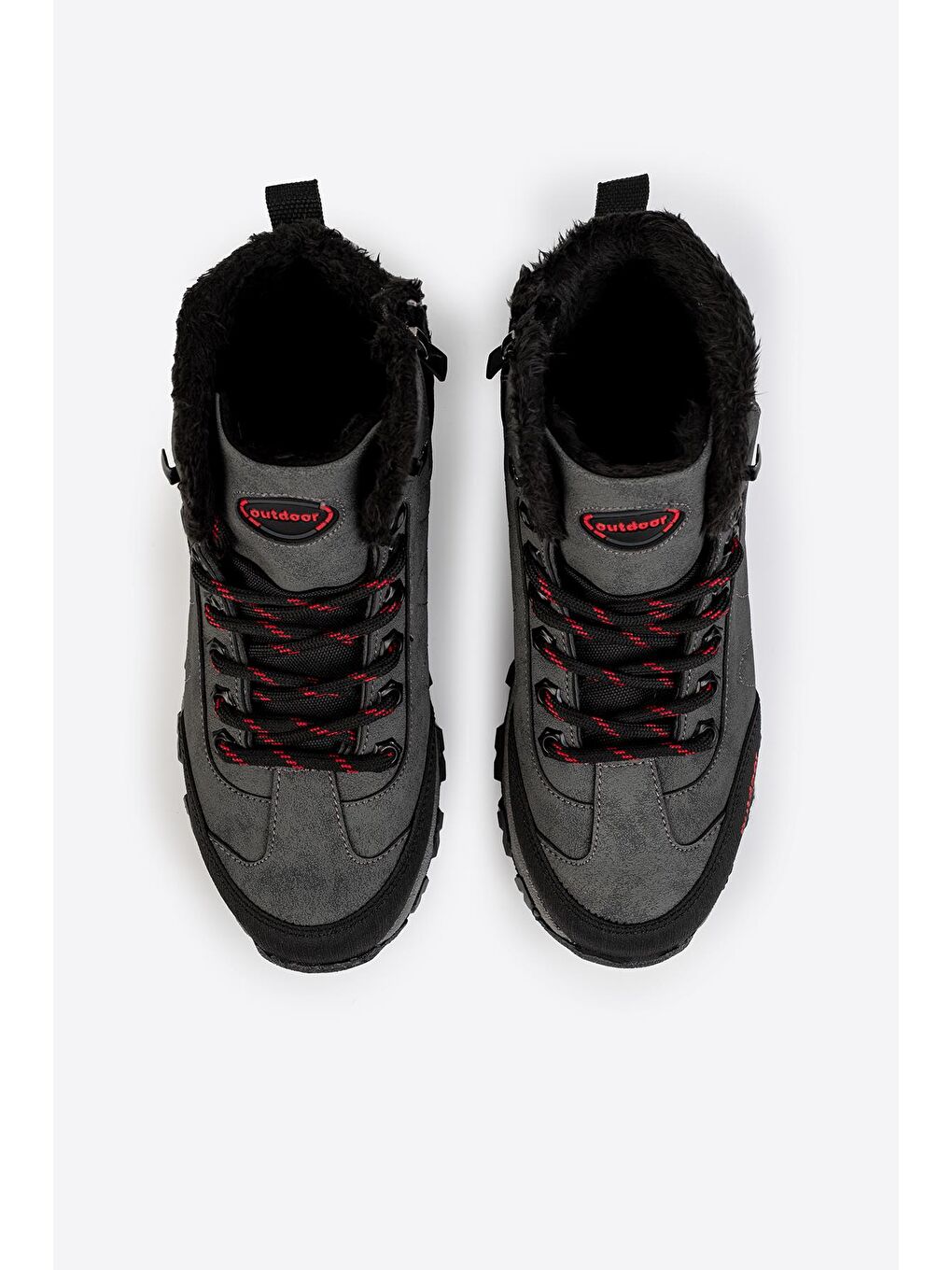 Gri NKT07-1 Kadın Outdoor Kışlık Bot-5