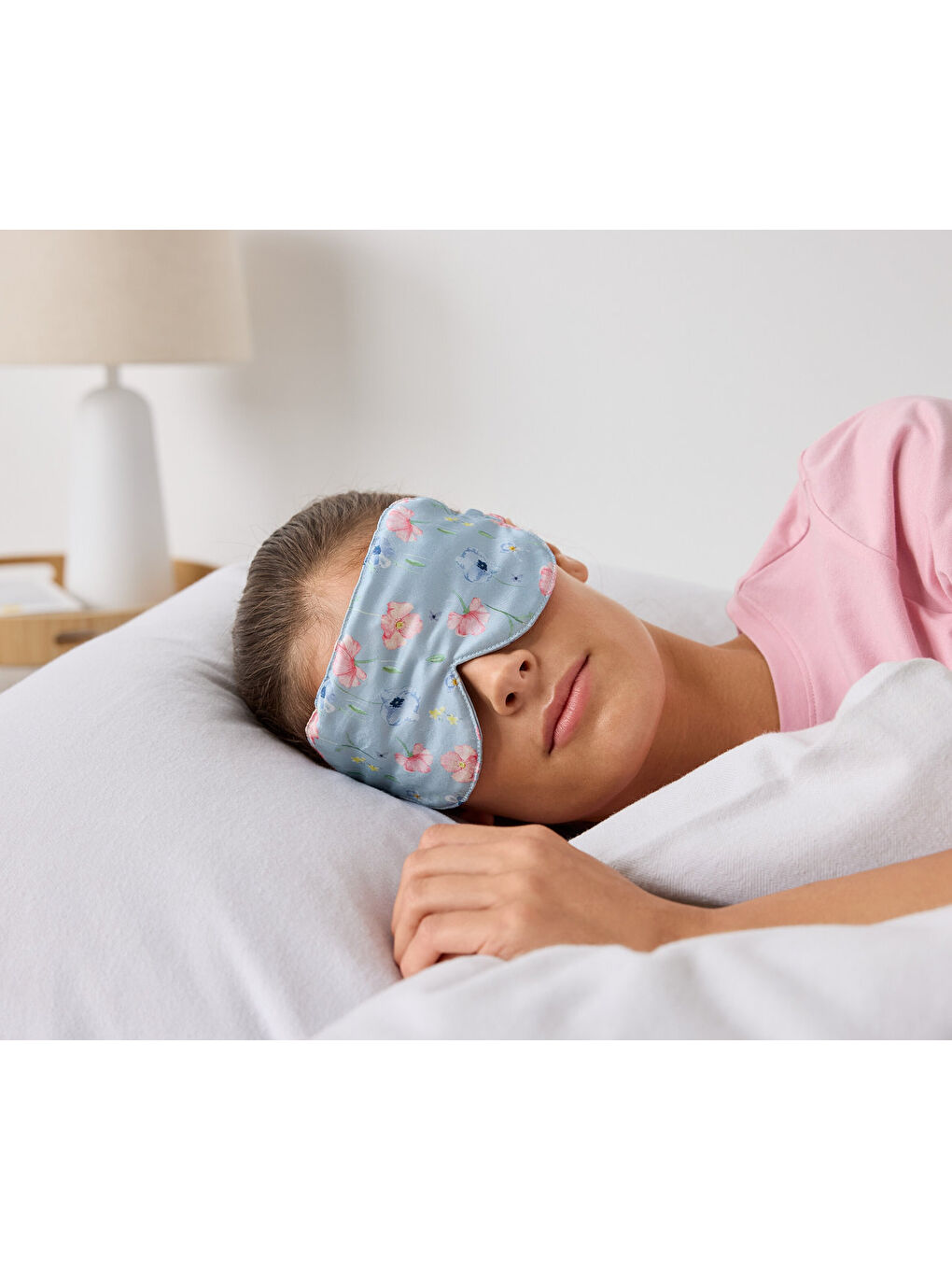 Baskılı Mavi Kadın Uyku Maskesi-1