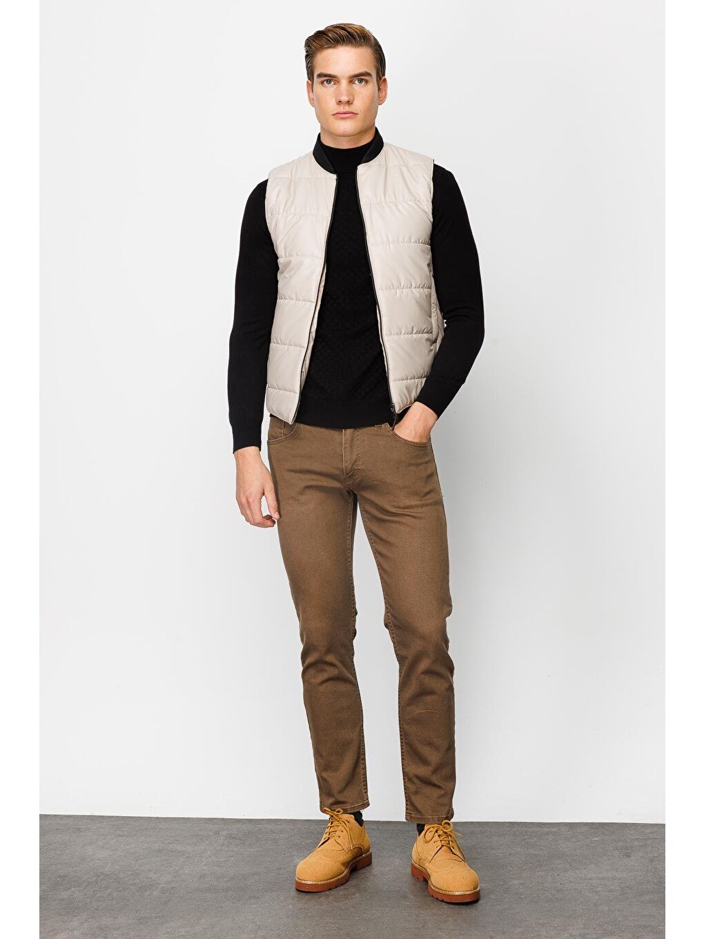 Erkek Bej Pmp Şişme Yelek-4