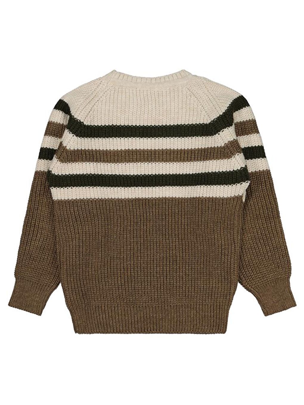 Kahverengi Boys Çizgili 6-9 Yaş Kazak-1