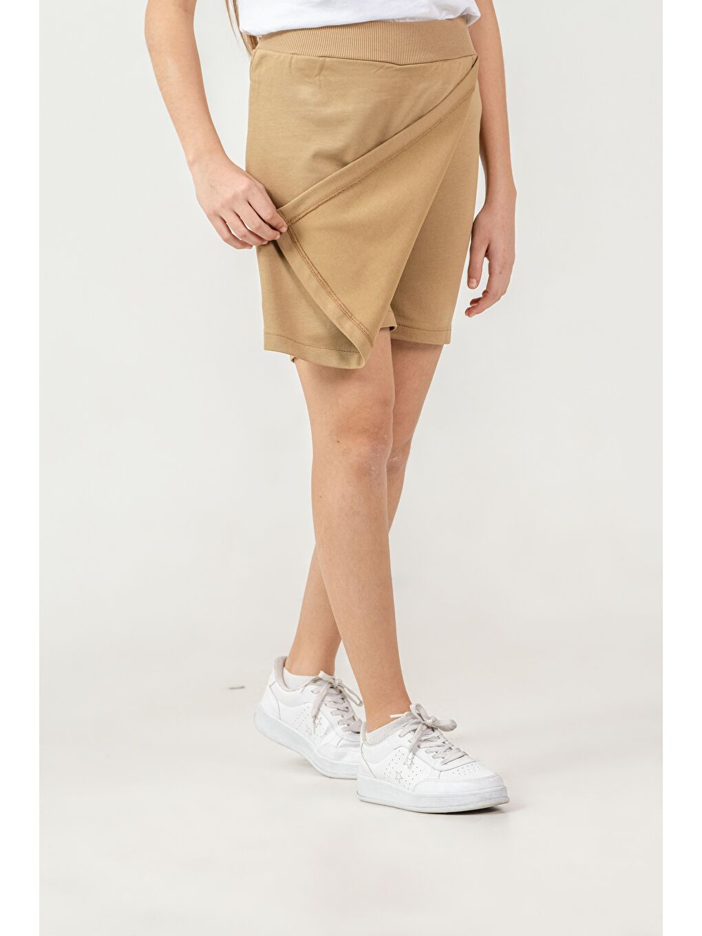 Kahverengi Kız Çocuk Şort Etek-1