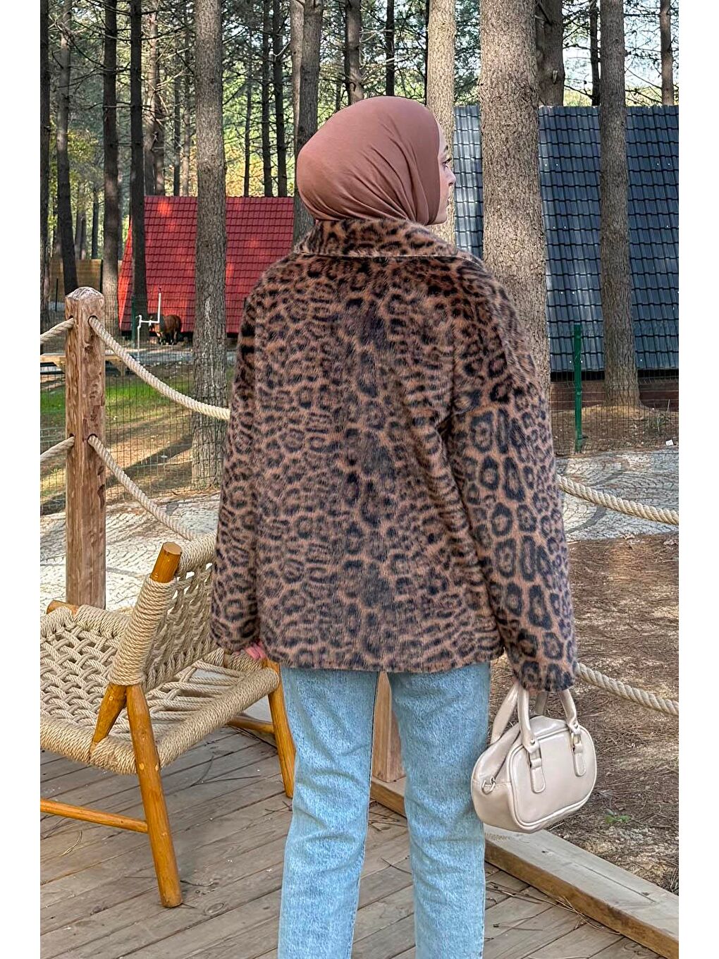 Kahverengi Leopar Desen Mont Camel-1