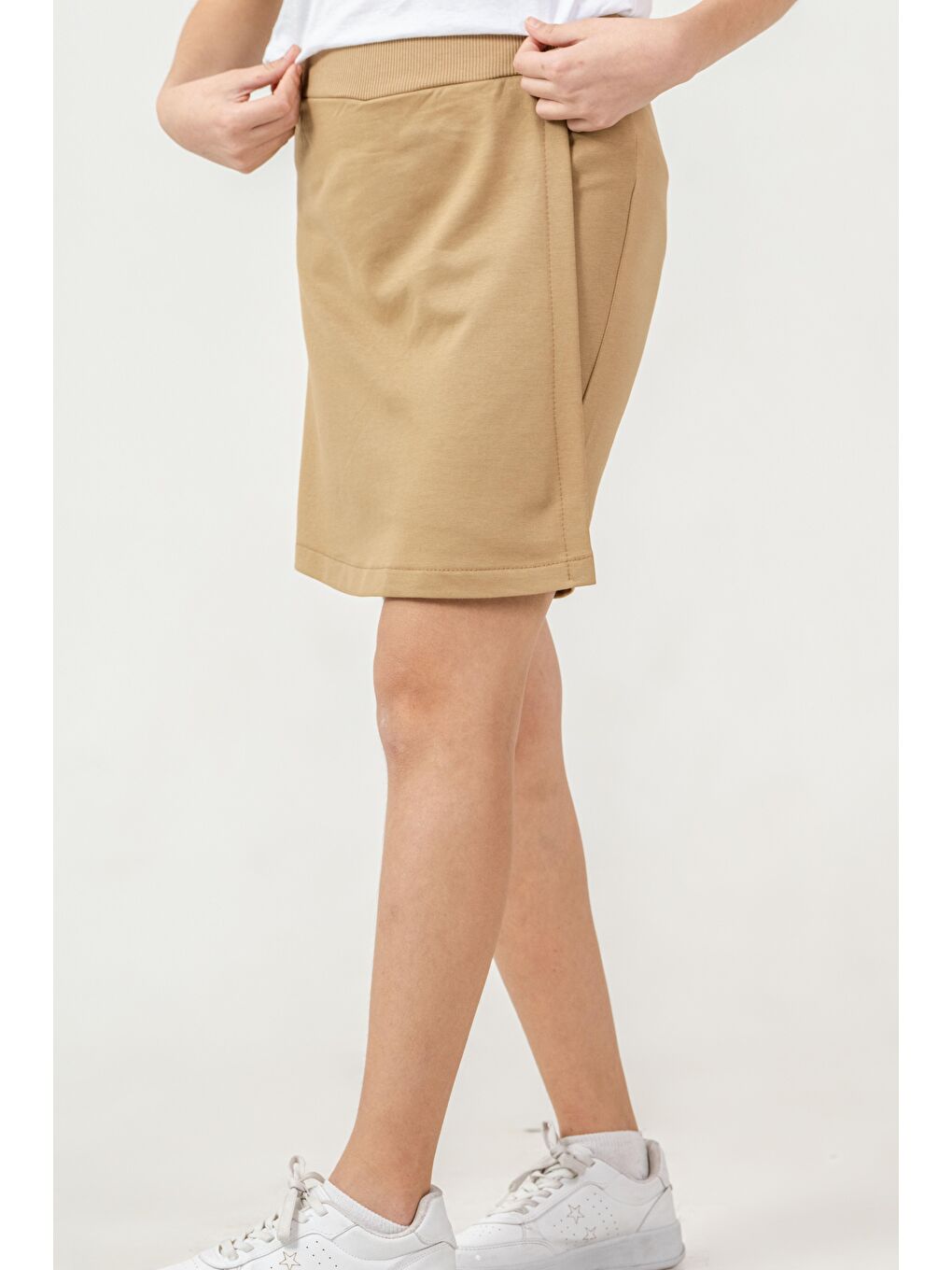 Kahverengi Kız Çocuk Şort Etek-2