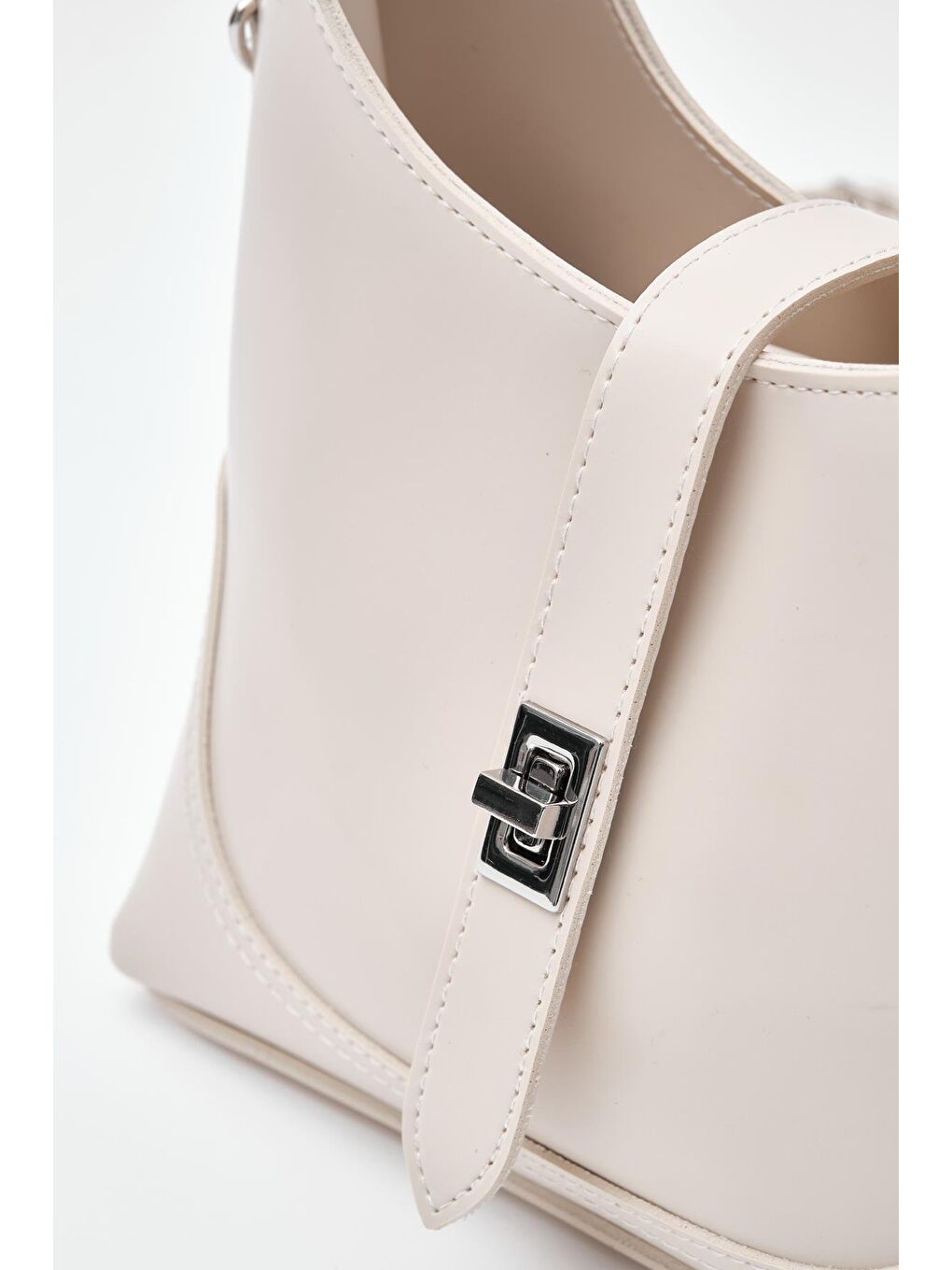 Ekru Laya El Ve Çapraz Çanta Krem-4