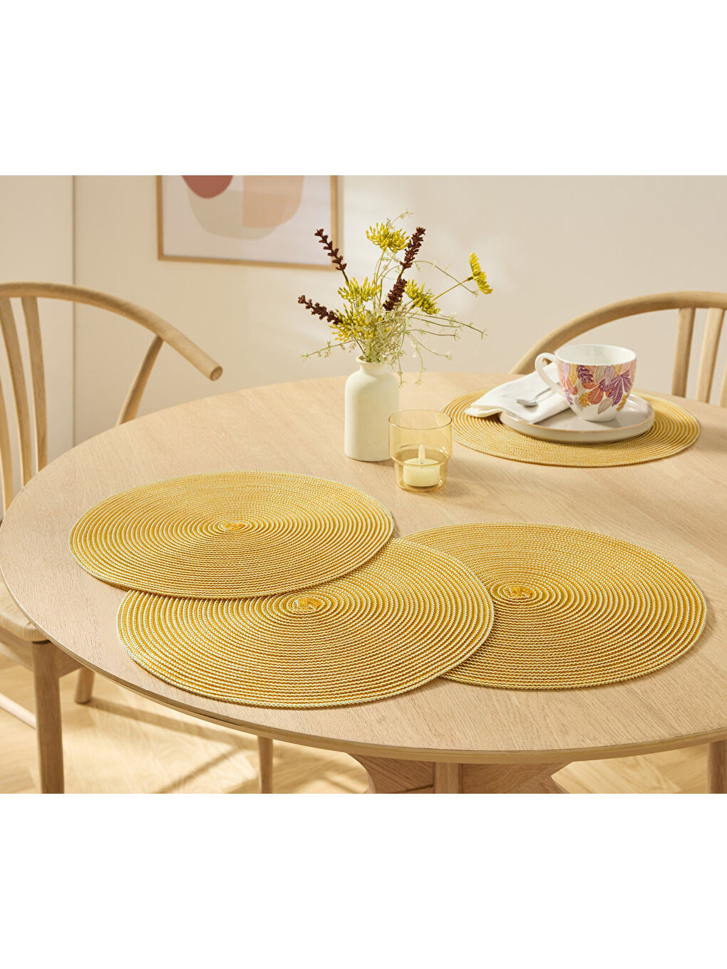 Renksiz Amerikan Servis, Yuvarlak, 4 Adet-1