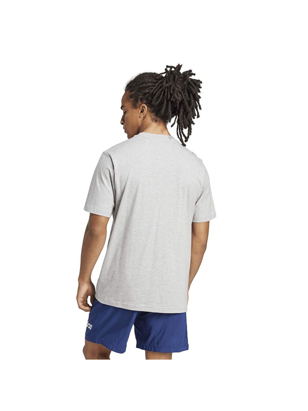 Linear Sj Erkek Gri Yuvarlak Yaka Spor Tişört-1