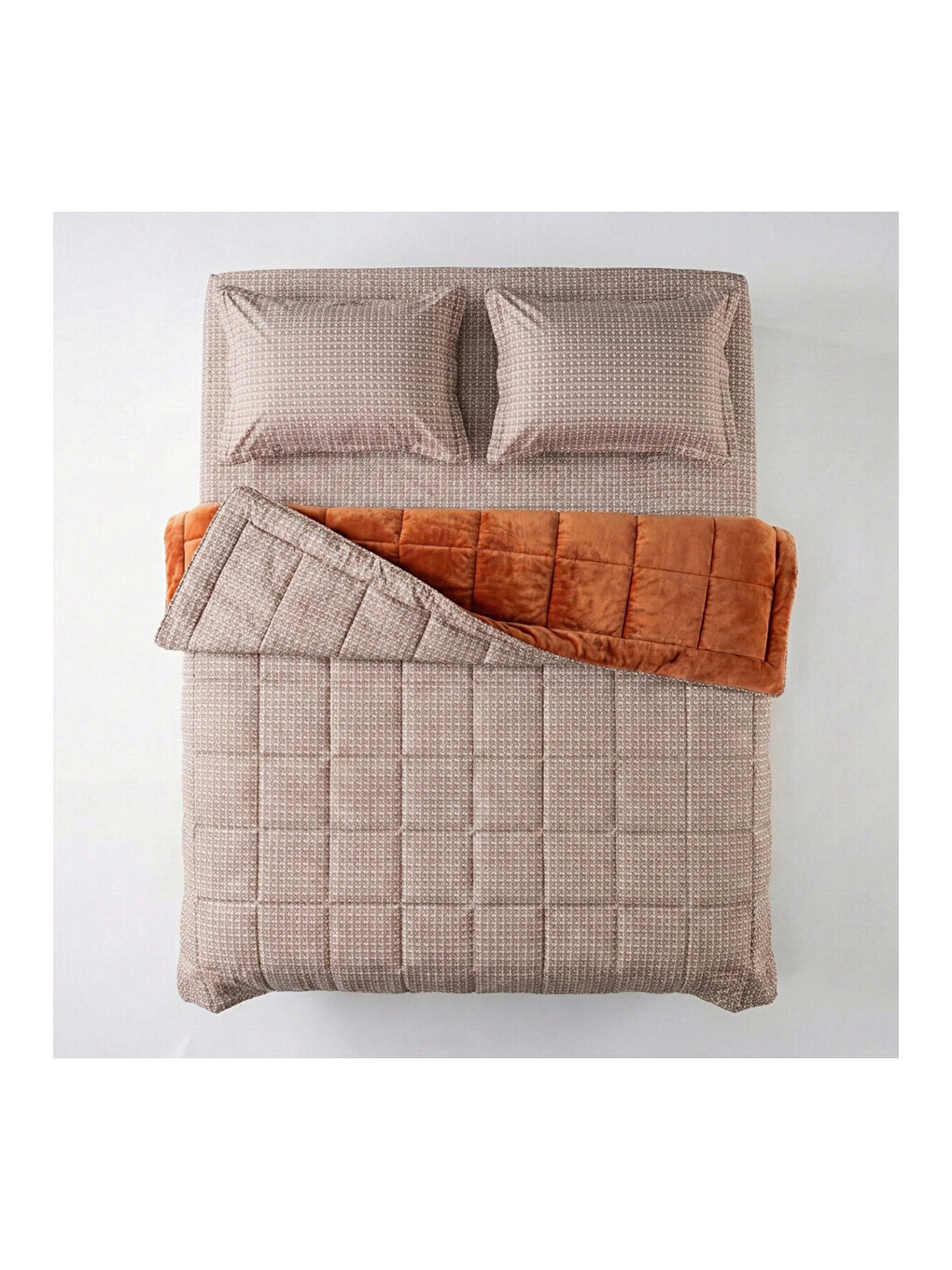 Turuncu Çift Kişilik Çift Taraflı Welsoft Comforter Yorgan Seti Orange 195x215 cm - Dormio Soft Trigo Serisi-3