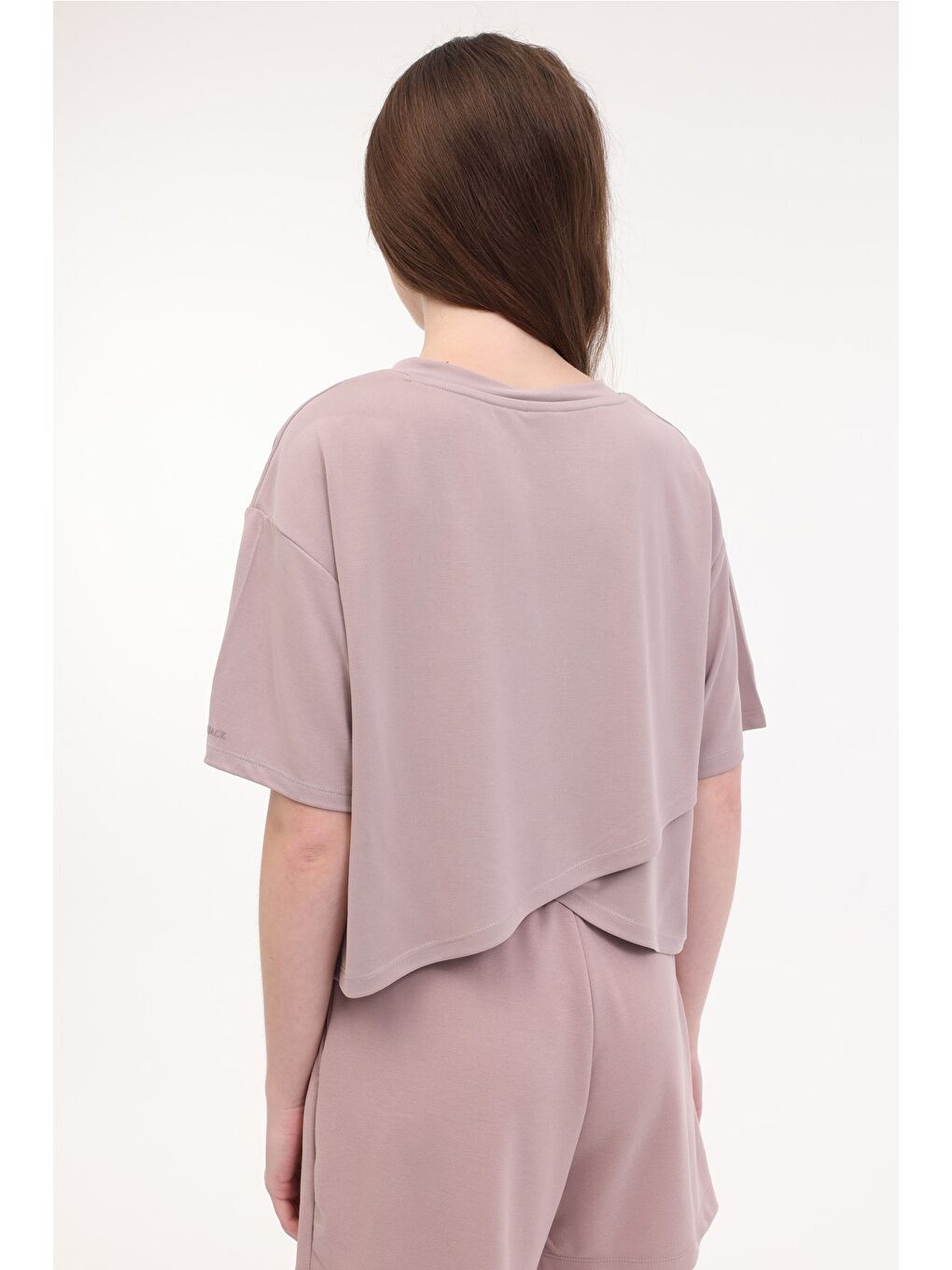 Bej WL PAOLA 11MS451 5FX Vizon Kadın Kısa Kol T-Shirt-1