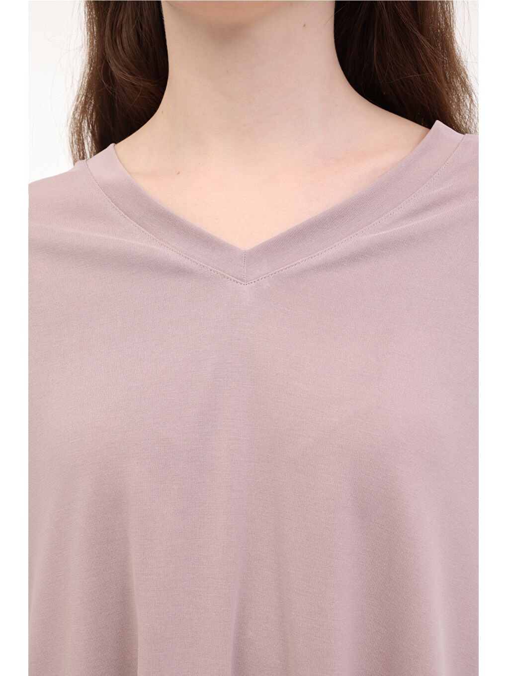 Bej WL PAOLA 11MS451 5FX Vizon Kadın Kısa Kol T-Shirt-3