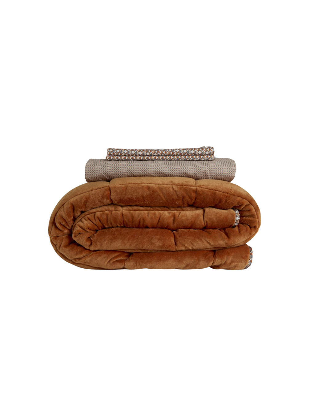Turuncu Çift Kişilik Çift Taraflı Welsoft Comforter Yorgan Seti Orange 195x215 cm - Dormio Soft Trigo Serisi-4