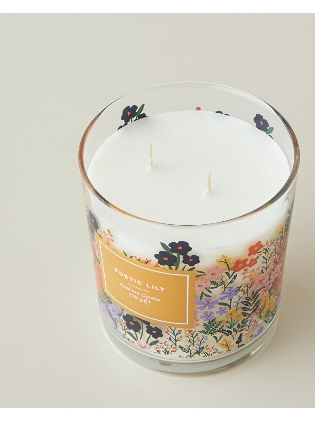 Renksiz Poetic Lily Kokulu Mum 270 G Şeffaf-1