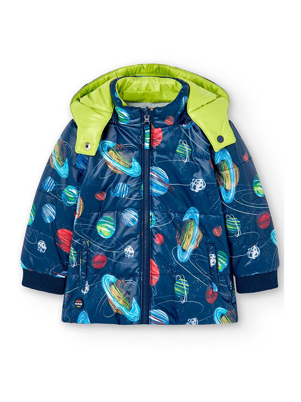 Yeşil Erkek Çocuk Mont Desenli-5