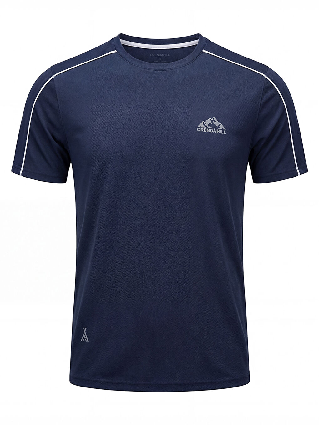 Lacivert ORENDAHILL Erkek Spor Tişört Hızlı Kuruyan Esnek Regular Fit Trim Detaylı Activewear