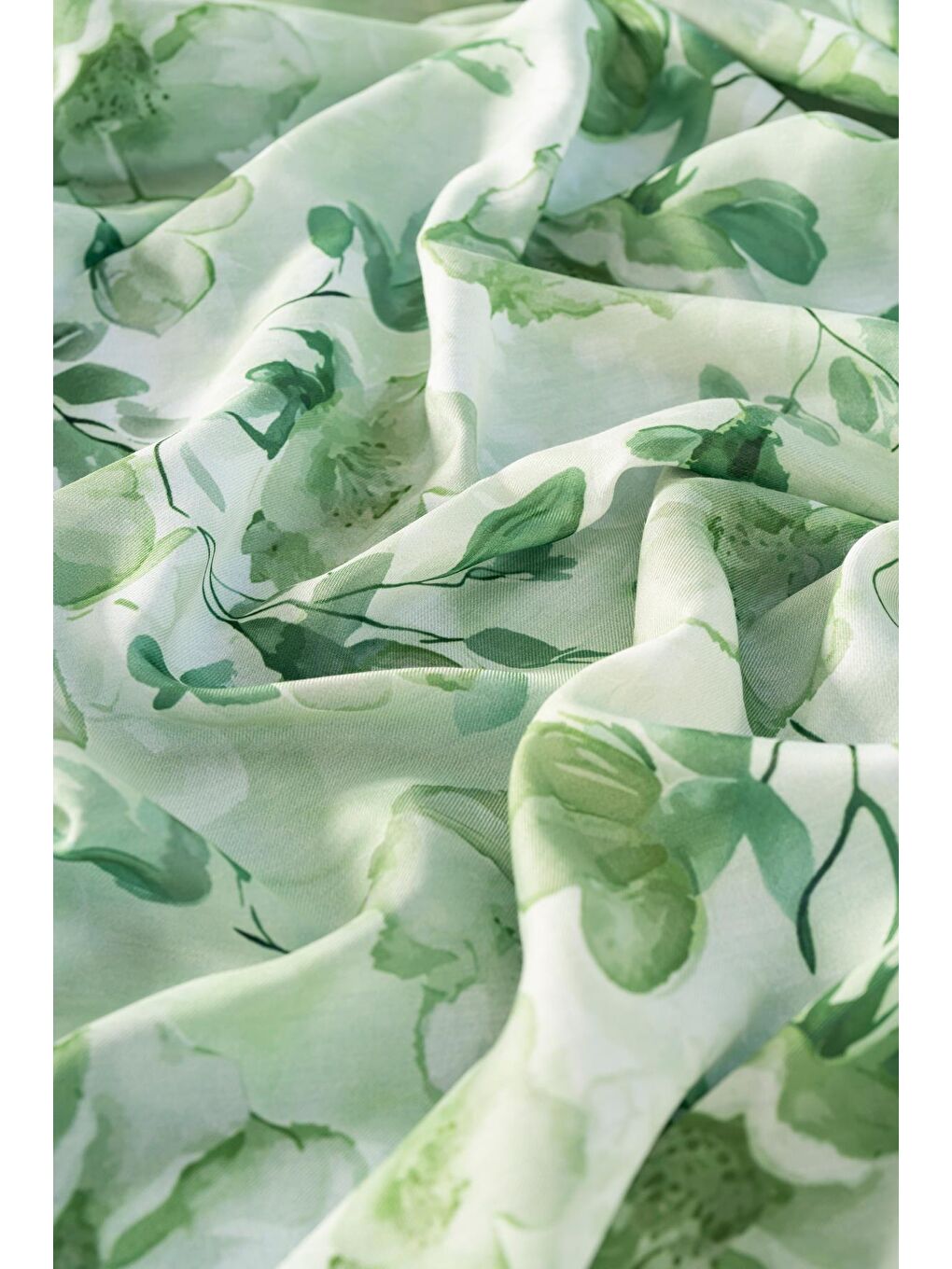 Yeşil Kadın Çiçekli Pachira Soft Şal-2