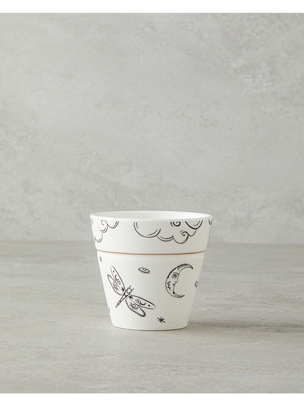 Talisman Magical New Bone China Bardak 230 ml Beyaz-Gold-1