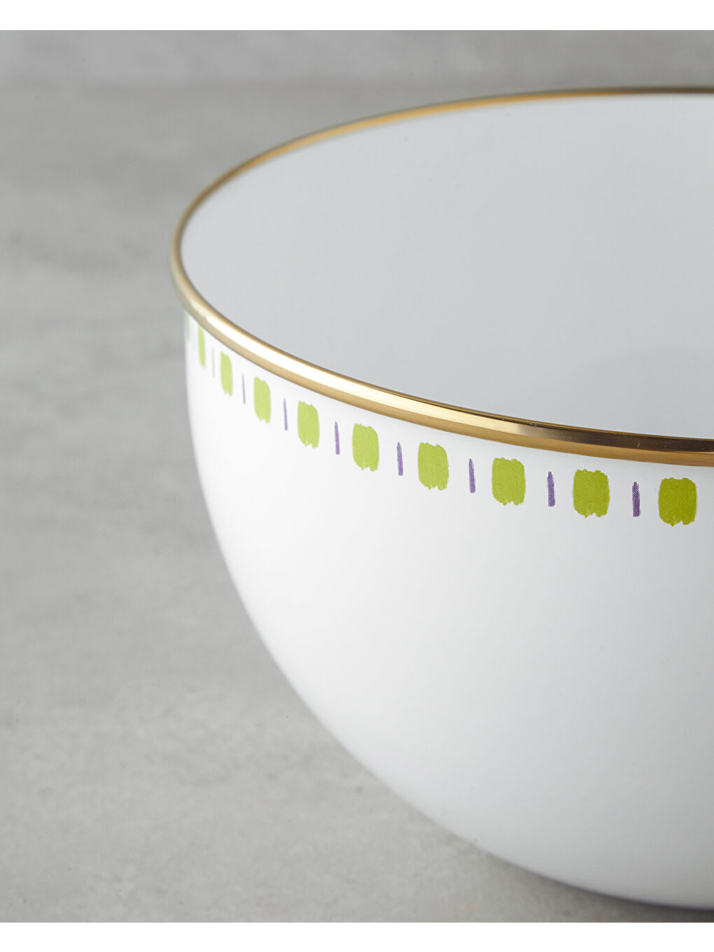 Summer Line Emaye Karıştırma Kabı 4 Lt Beyaz - Yeşil-2