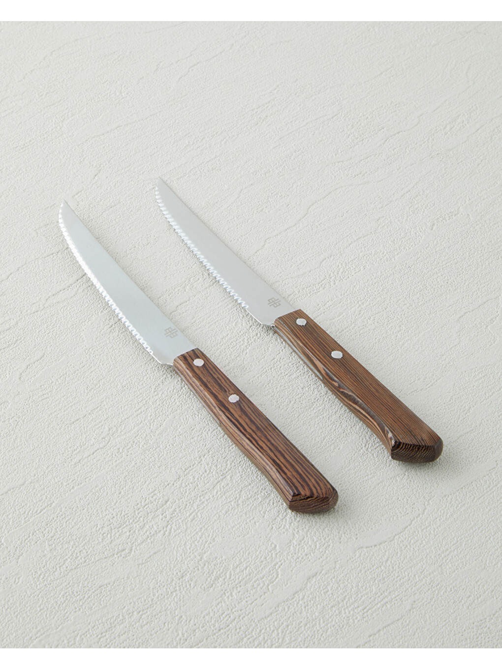 Iron Slice Paslanmaz Çelik 2'li Bıçak 11 Cm Kahverengi-1