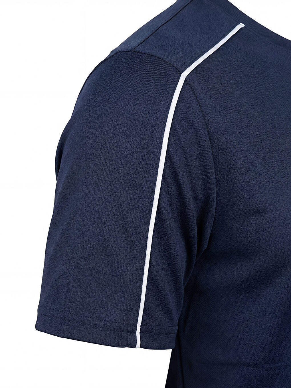 Lacivert ORENDAHILL Erkek Spor Tişört Hızlı Kuruyan Esnek Regular Fit Trim Detaylı Activewear-5