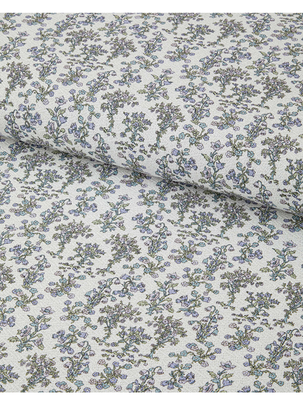 Fiore Baskılı Pamuklu Tek Kişilik Pike 150x220 Cm Mor-2