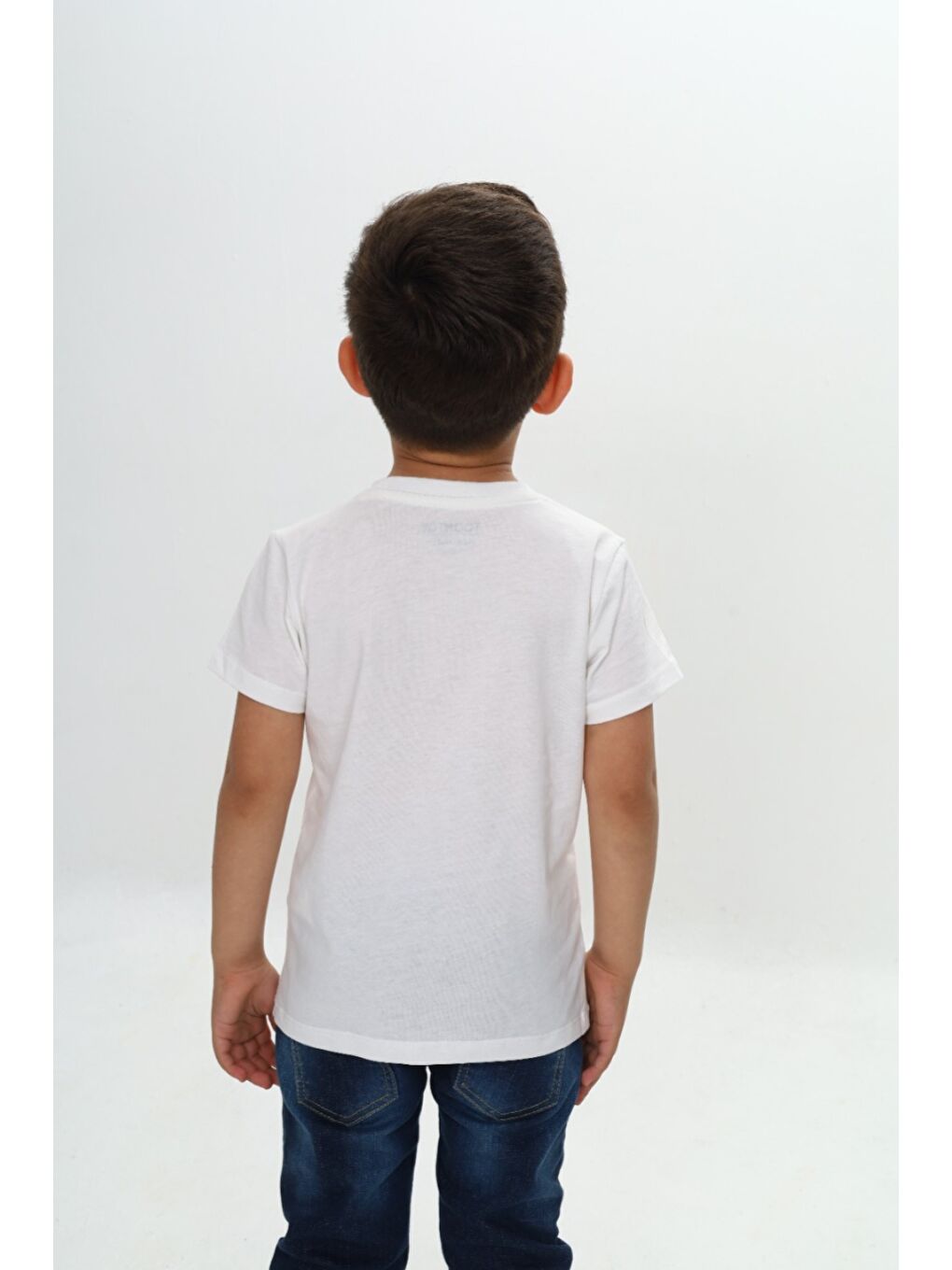 Ekru Erkek Çocuk Surf Tema Baskılı Tişört-1