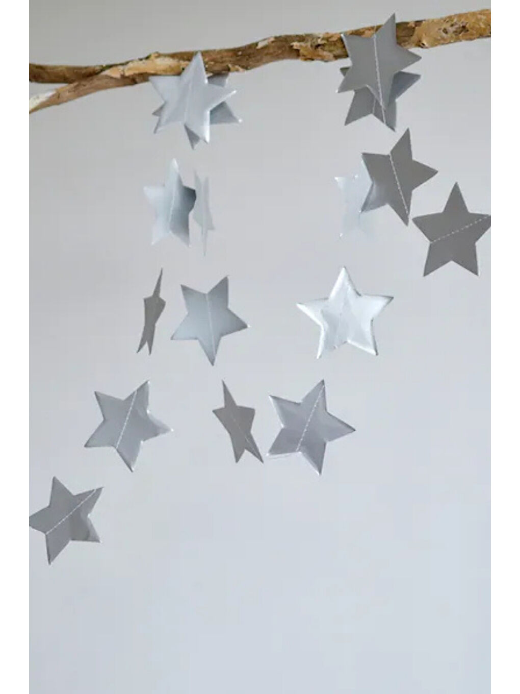 Gri Gümüş Sıralı Yıldız Parti Süsü