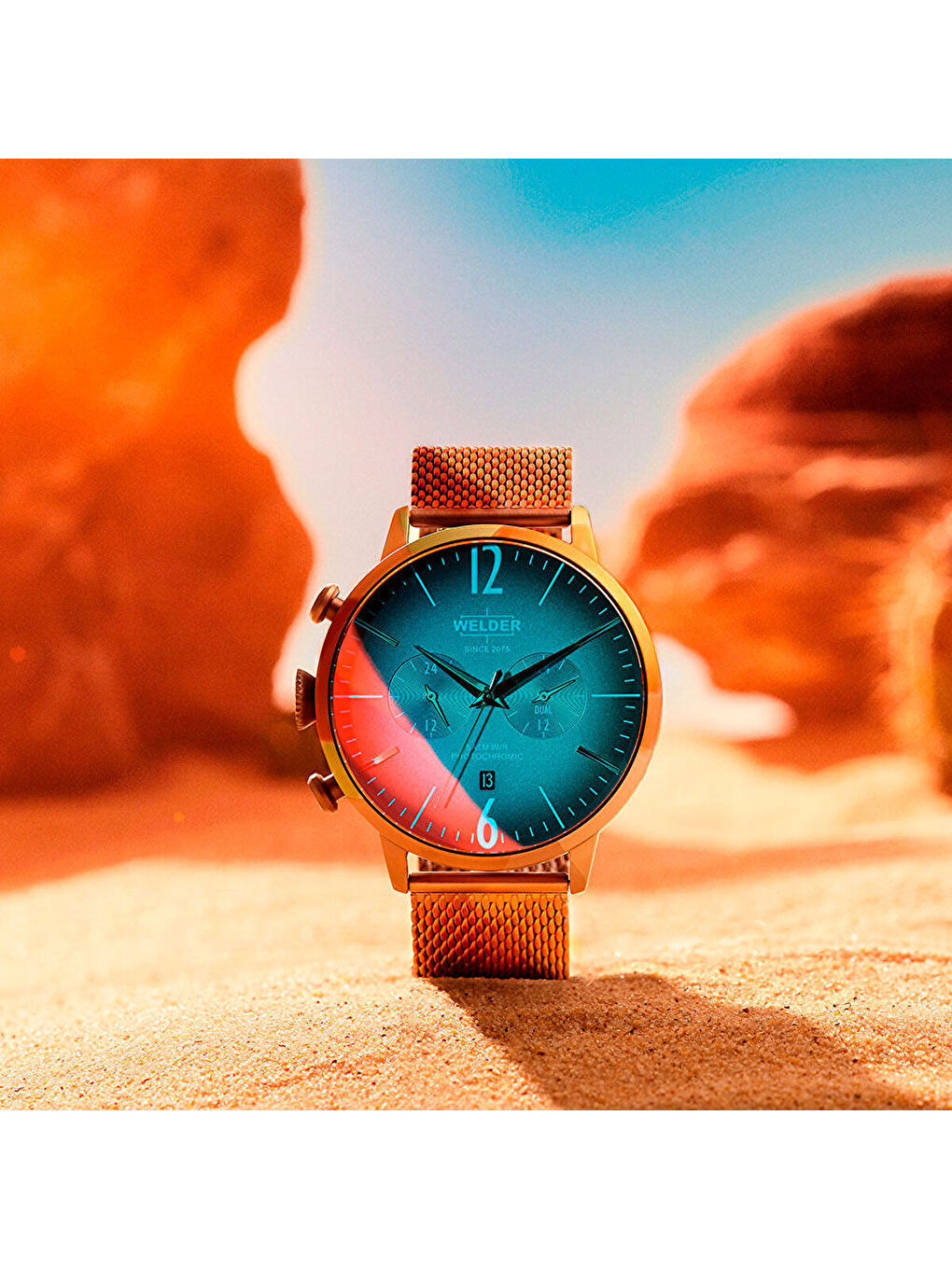 Kahverengi WWRC1033 47 mm Erkek Kol Saati-3