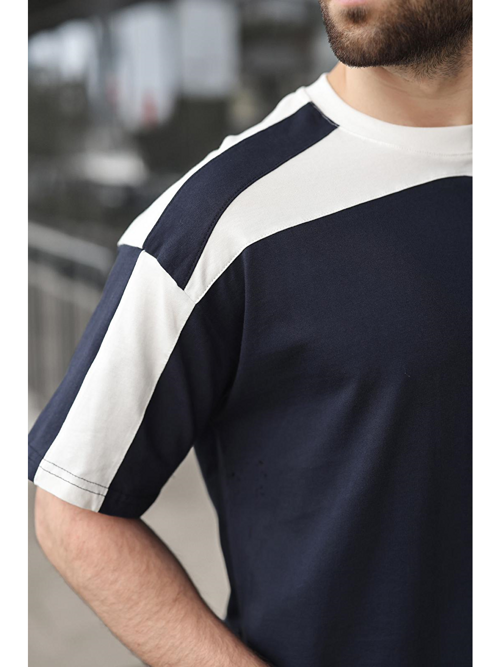 Lacivert Erkek Şort T-Shirt Takımı E7346-3