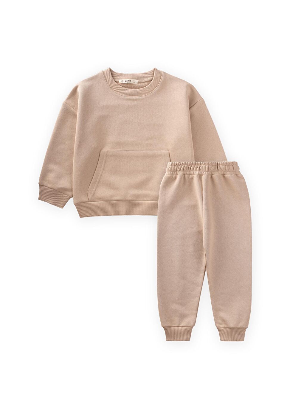 Sweatshirt Takım 1-8 Yaş Bej