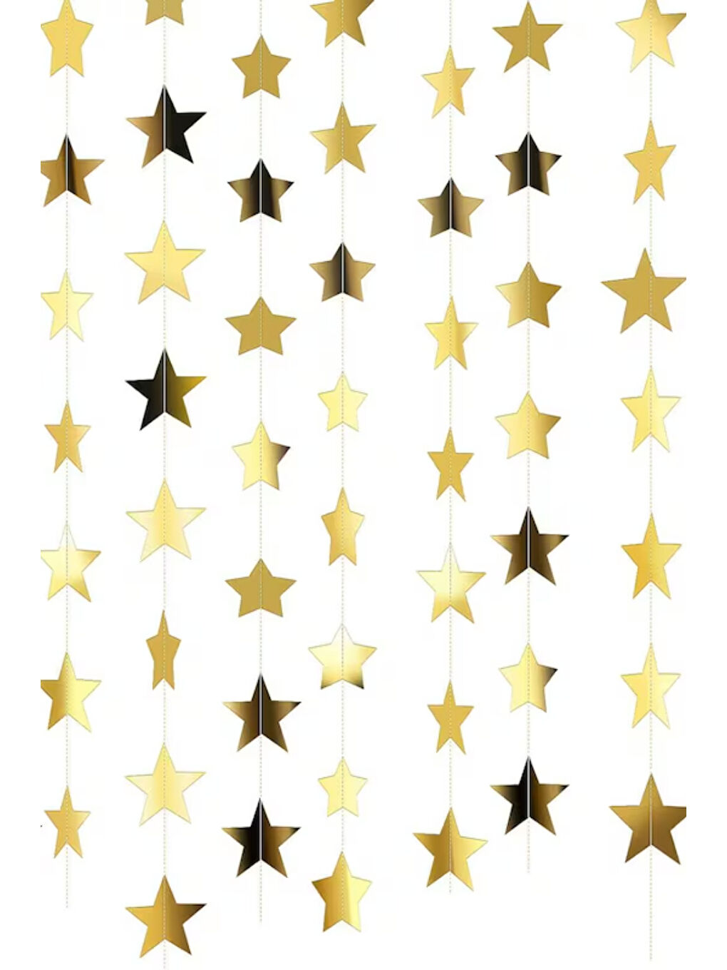 Sarı Altın Sıralı Yıldız Parti Süsü-1