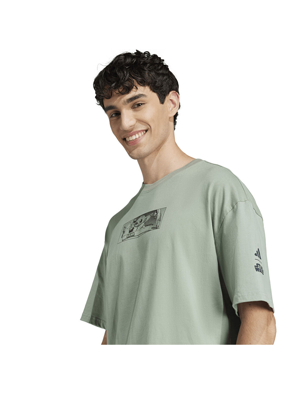 Sw Tm T 2 Erkek Yeşil Yuvarlak Yaka Tişört-3