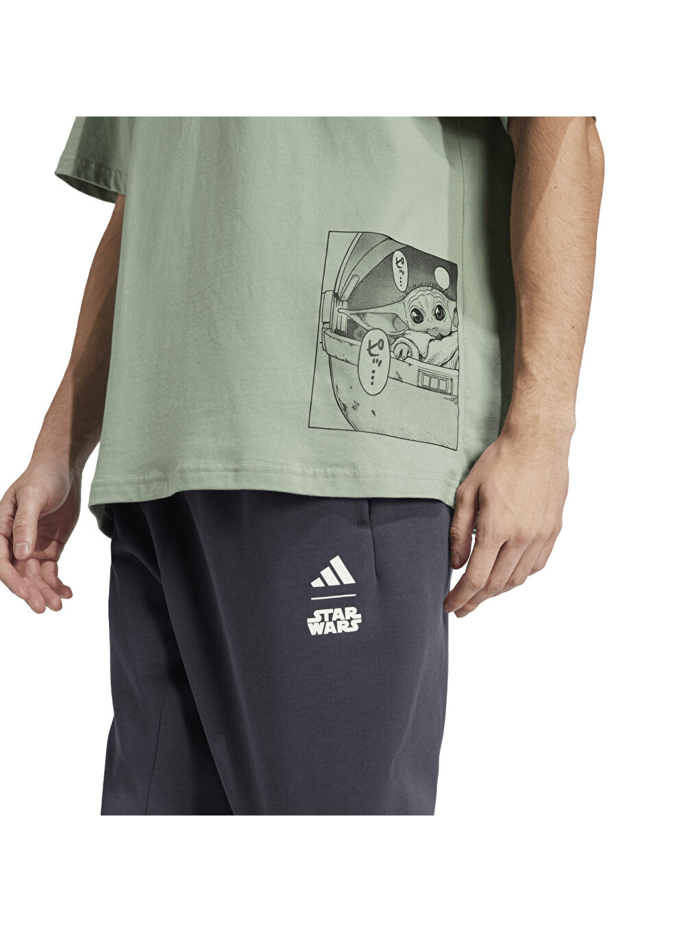 Sw Tm T 2 Erkek Yeşil Yuvarlak Yaka Tişört-4