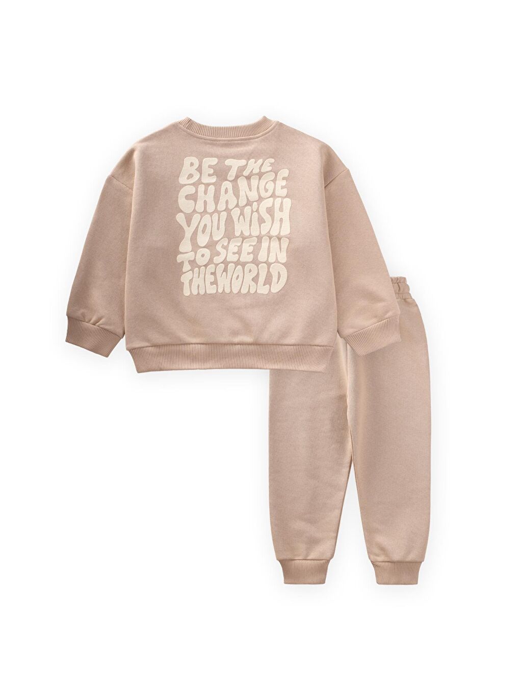 Sweatshirt Takım 1-8 Yaş Bej-1