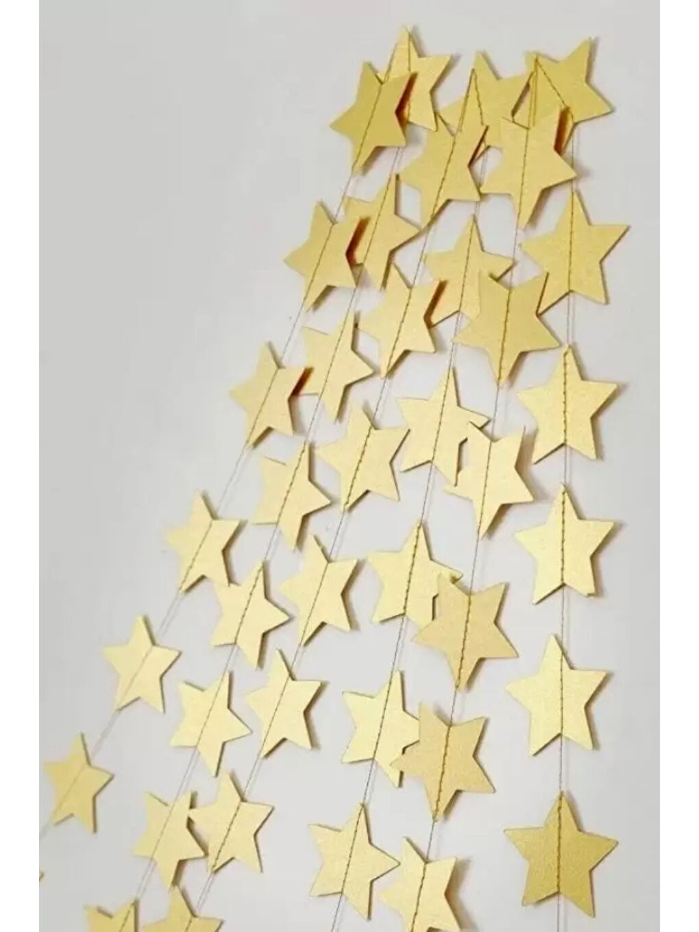 Sarı Altın Sıralı Yıldız Parti Süsü-3