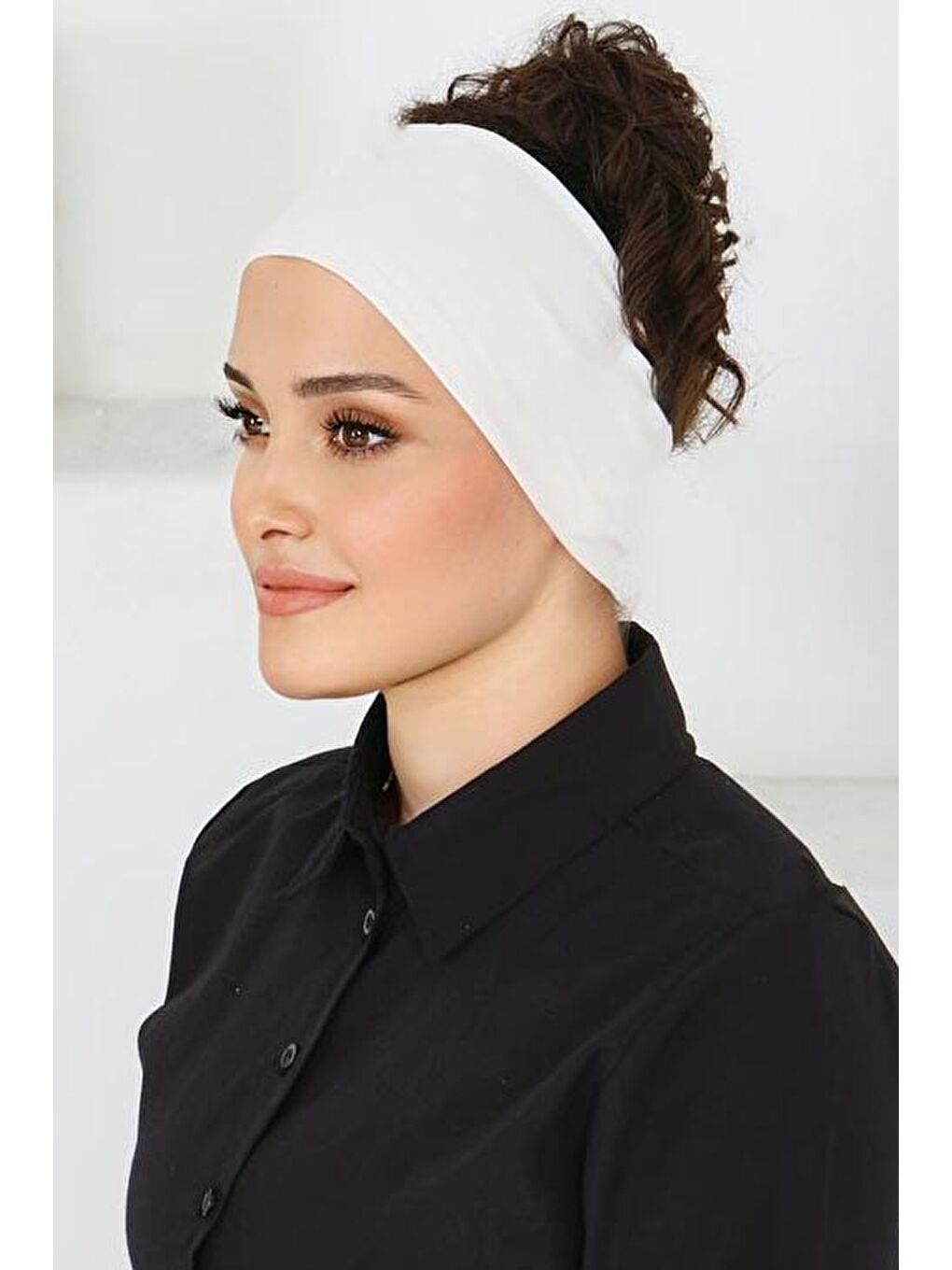 Penye Bandana Beyaz - 27620-2