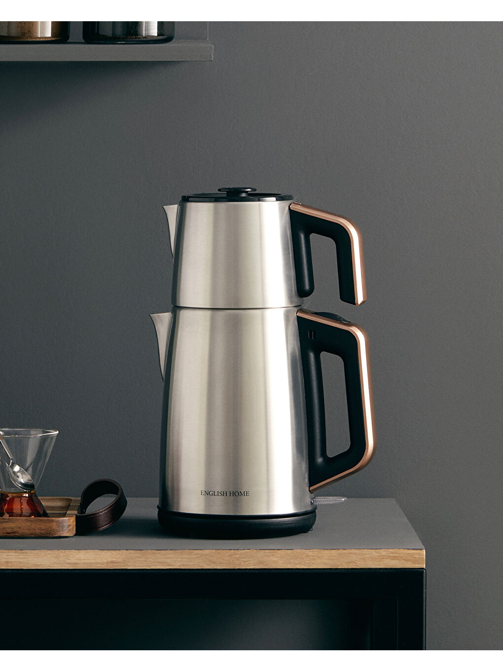 CMK 6010 Inox Çay Makinesi ve Kettle Siyah-Bakır