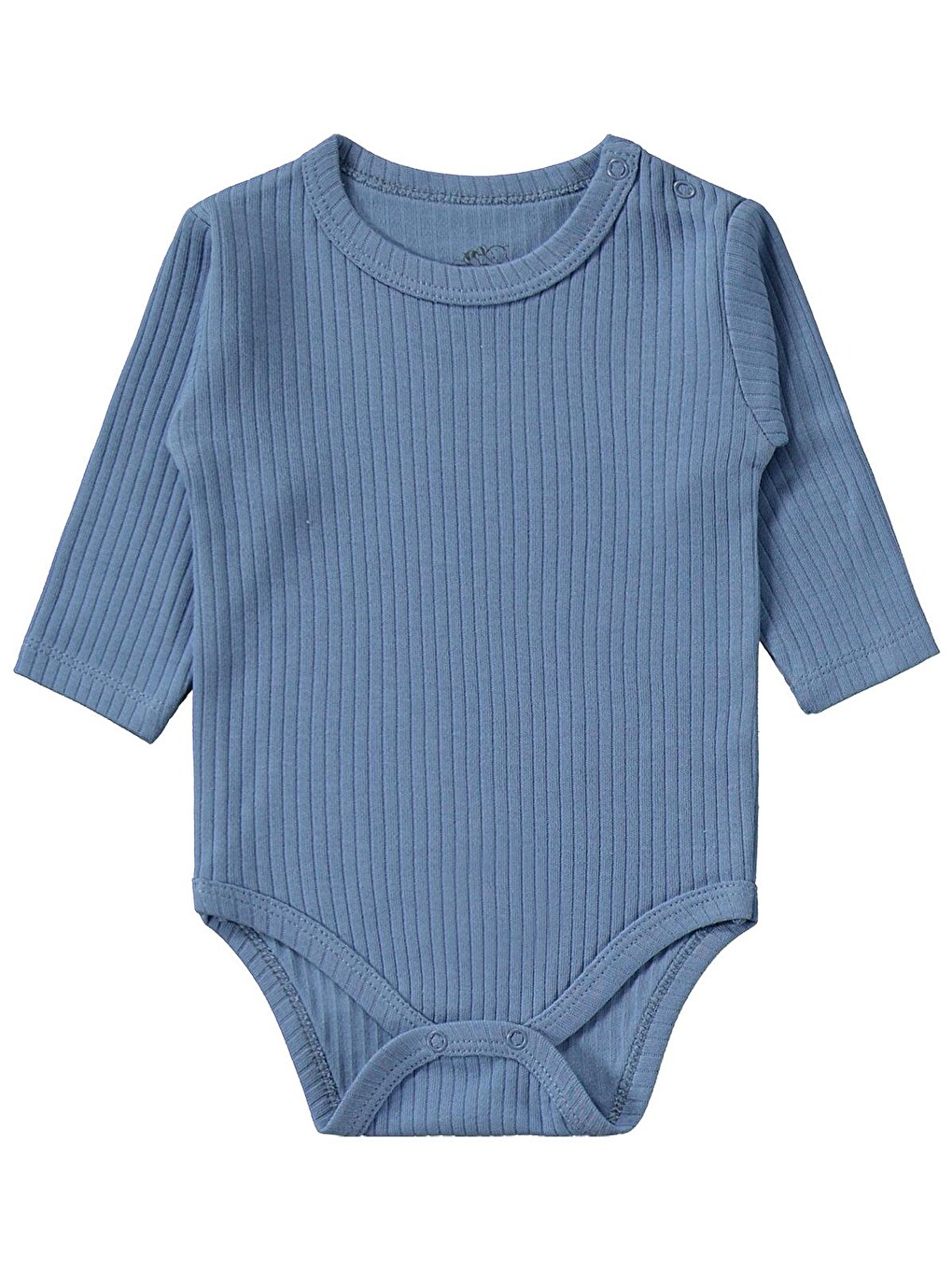 Uzun Kol Basic 3'lü Set 1-18 Ay Çıtçıtlı Badi - Mavi-3