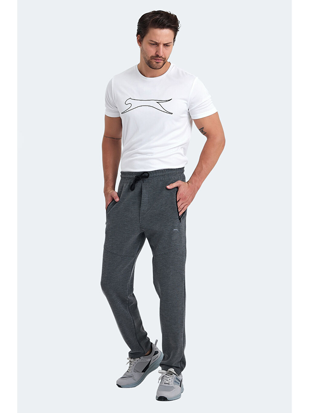 SLAZENGER Koyu Gri KANE Erkek Eşofman Altı Gri / Koyu Gri - 3