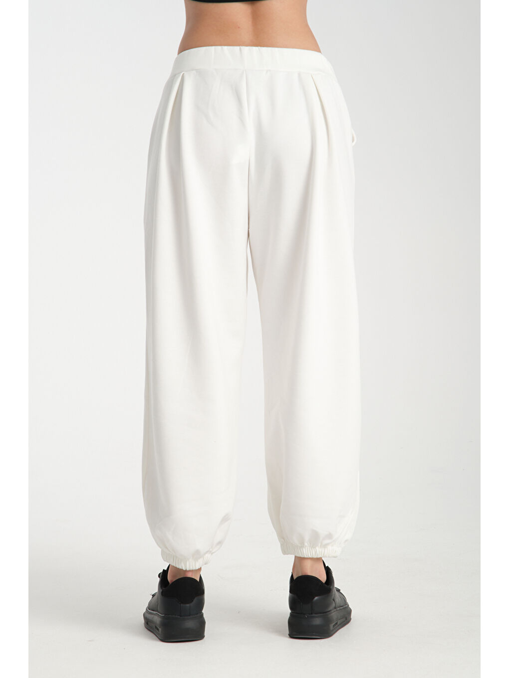 Ekru Kadın Beli Lastili Şalvar MG 1021-3