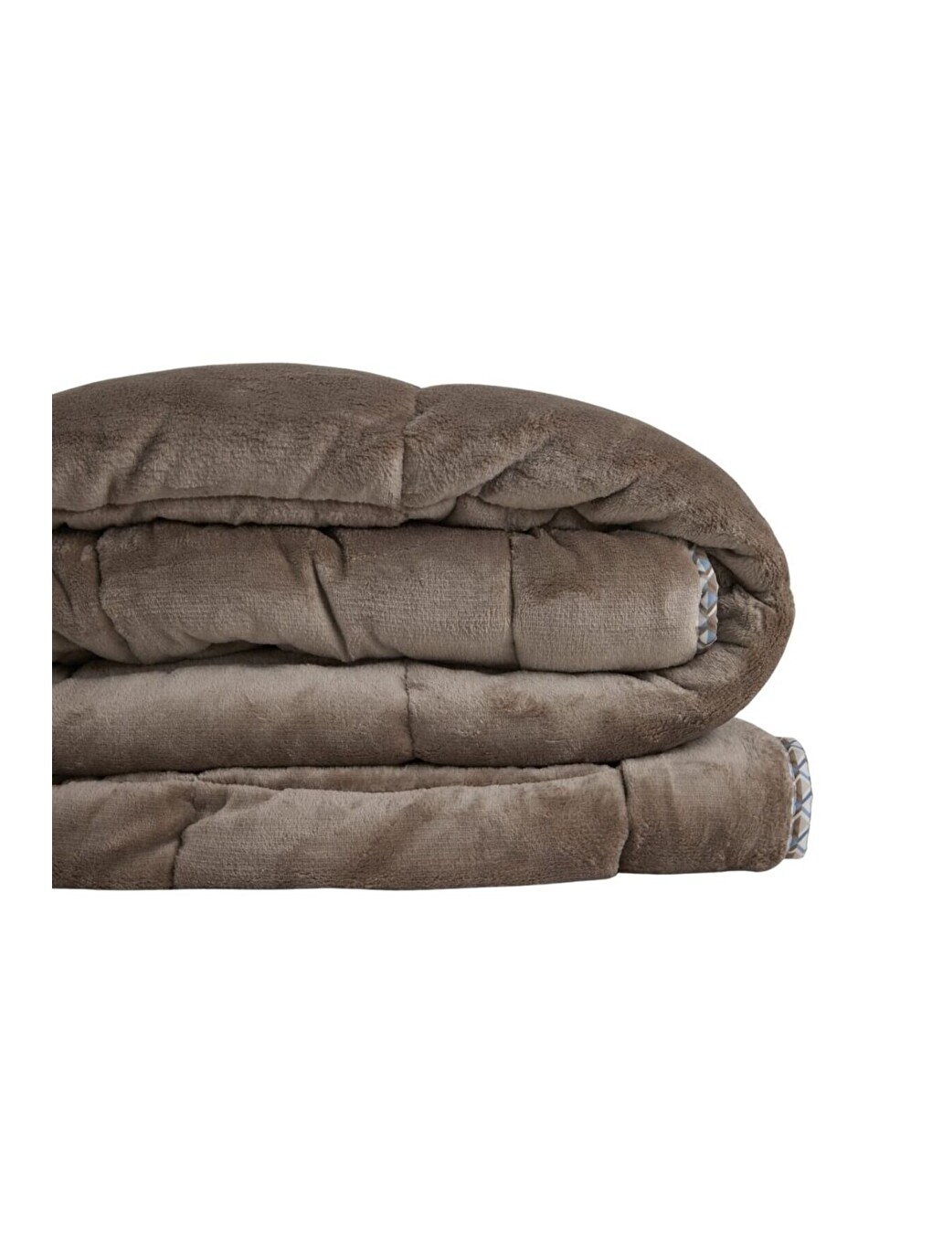 Bej Çift Kişilik Çift Taraflı Welsoft Comforter Yorgan Seti Vizon 195x215 cm - Dormio Soft Trigo Serisi-2