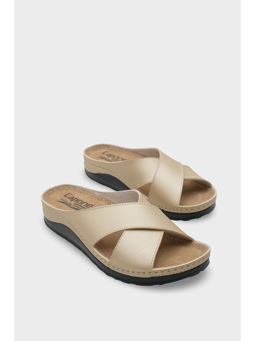 Sarı Ivory 107001 Kadın Çapraz Bant Konfor Anatomic Terlik-1