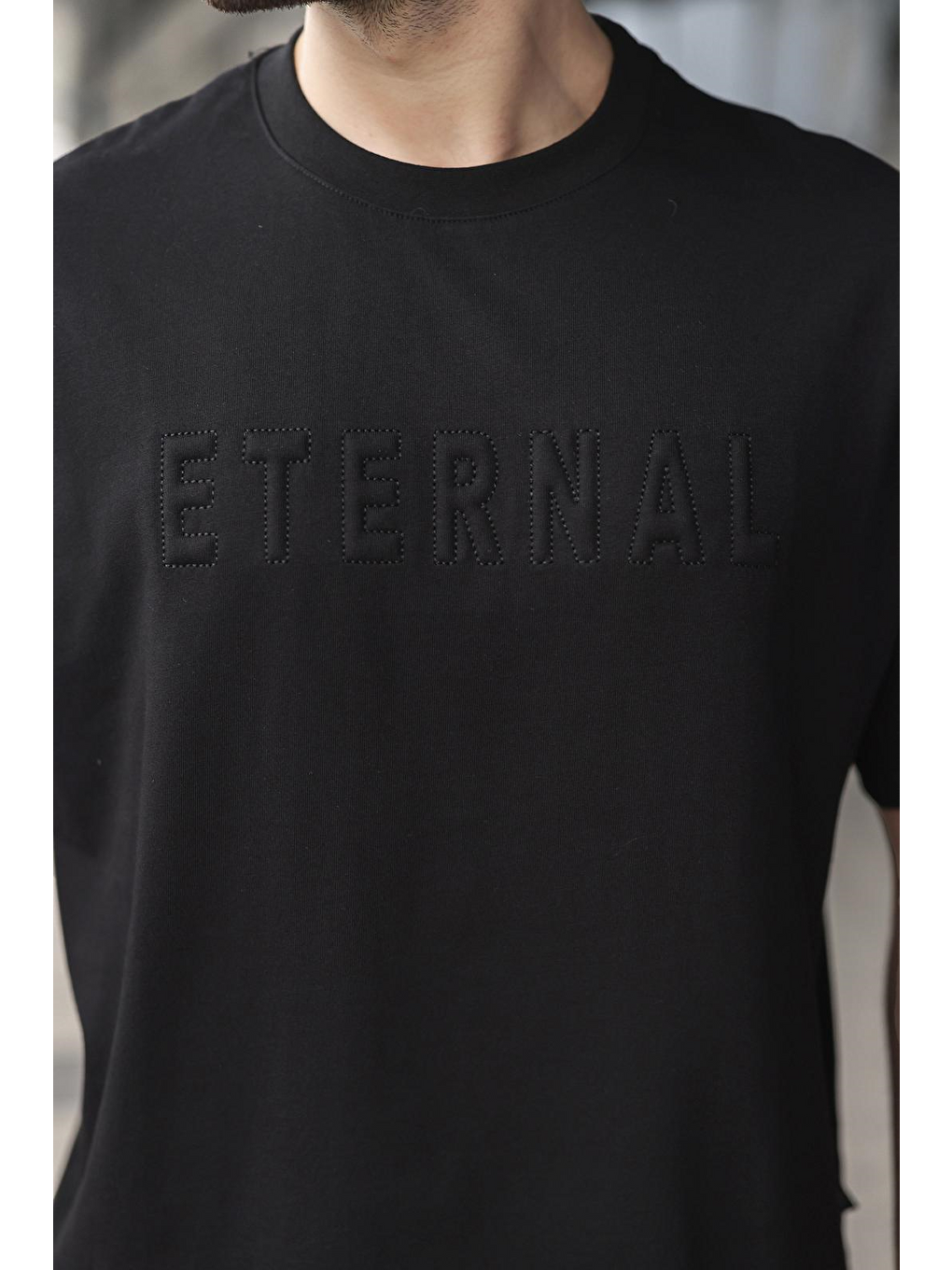 Siyah Erkek Şort T-Shirt Takım E7347-4