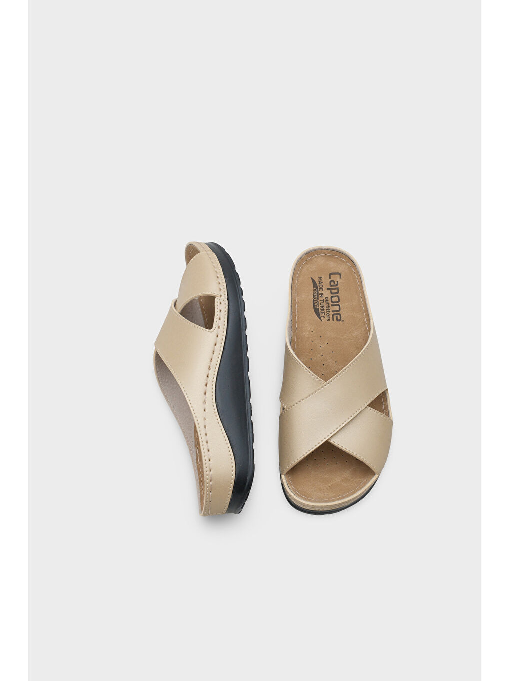 Sarı Ivory 107001 Kadın Çapraz Bant Konfor Anatomic Terlik-4