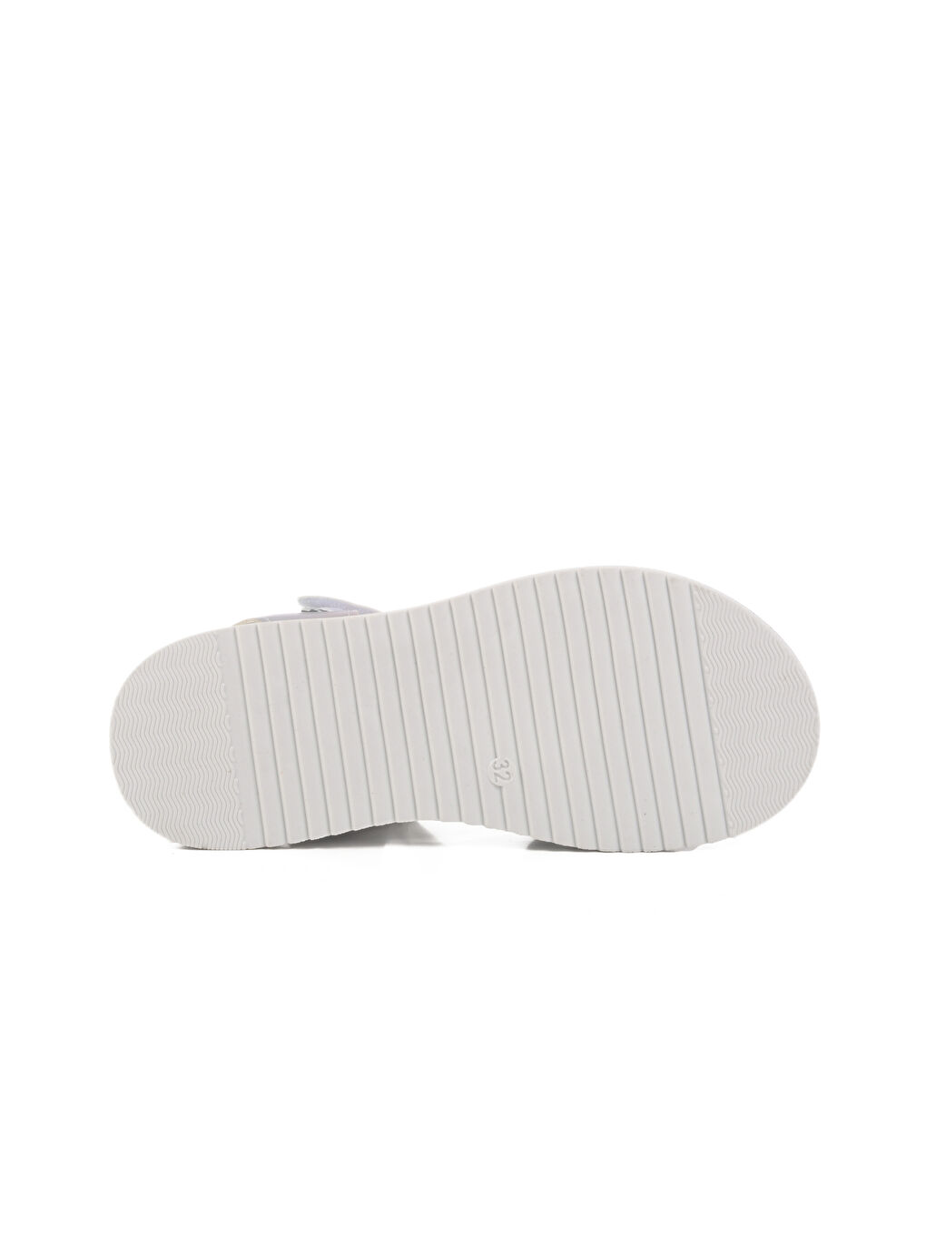 Gri Gümüş Simli Cırtlı Ortopedik Kız Çocuk Sandalet 25T105 F-4