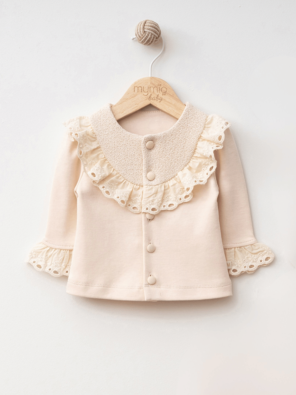 Pembe Bisiklet Yaka Dantel Detaylı Kız Bebek 4’lü Set-1