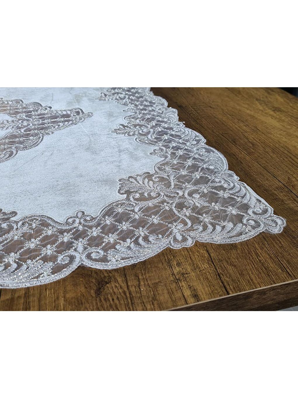 Ekru Kadife Advance Salon Takımı 5 Parça Krem-2