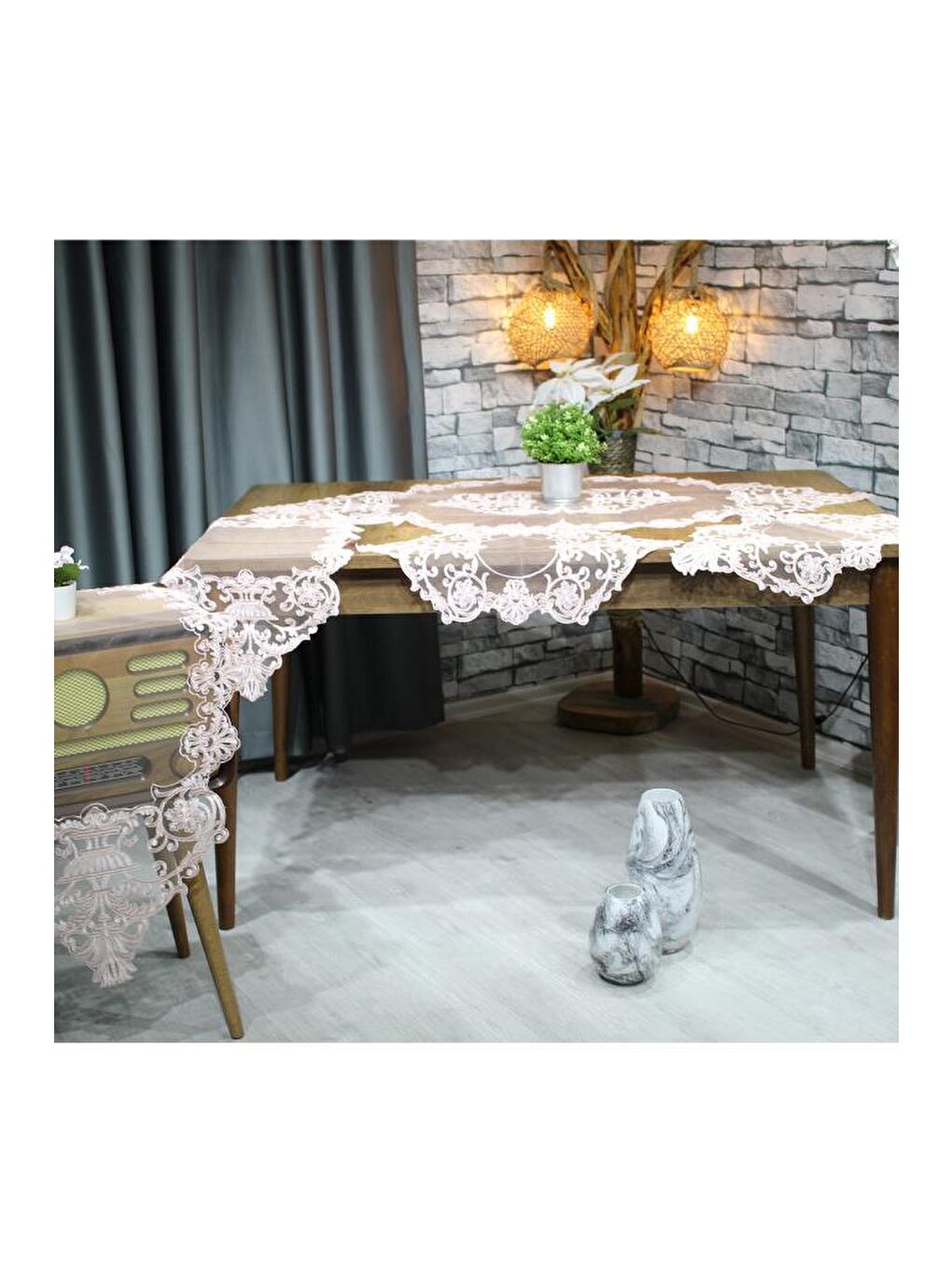 Alara 5 Parça Salon Takımı Pembe-3